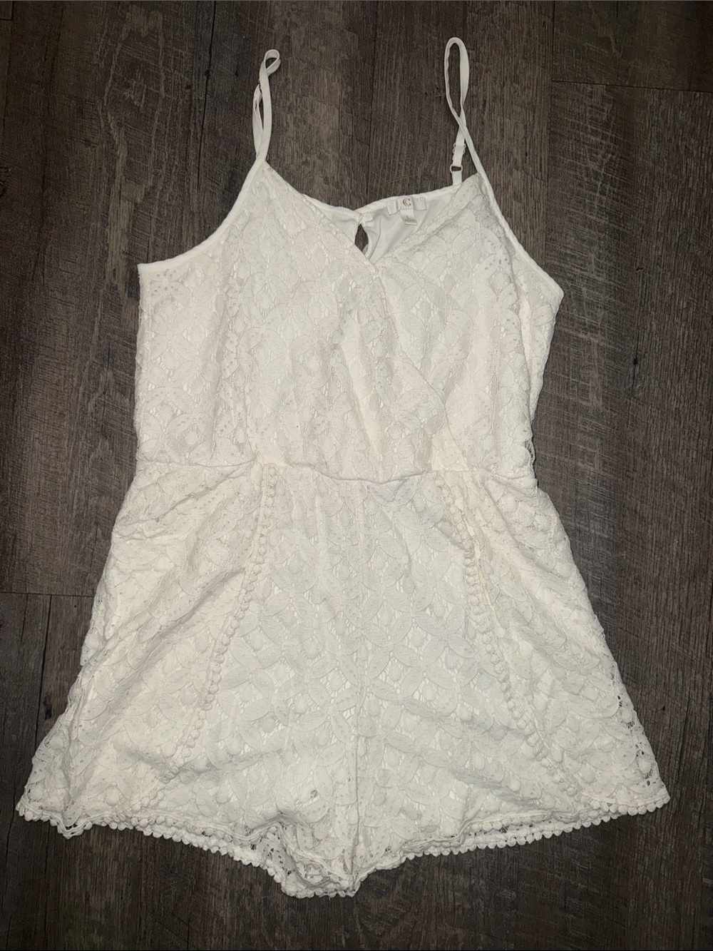 Charming Charlie White Lace Romper One-Piece